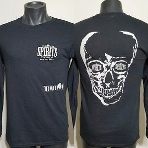 NWT Spirits On Bourbon New Orleans Skull Long Sleeve Shirt Small Bar Rescue